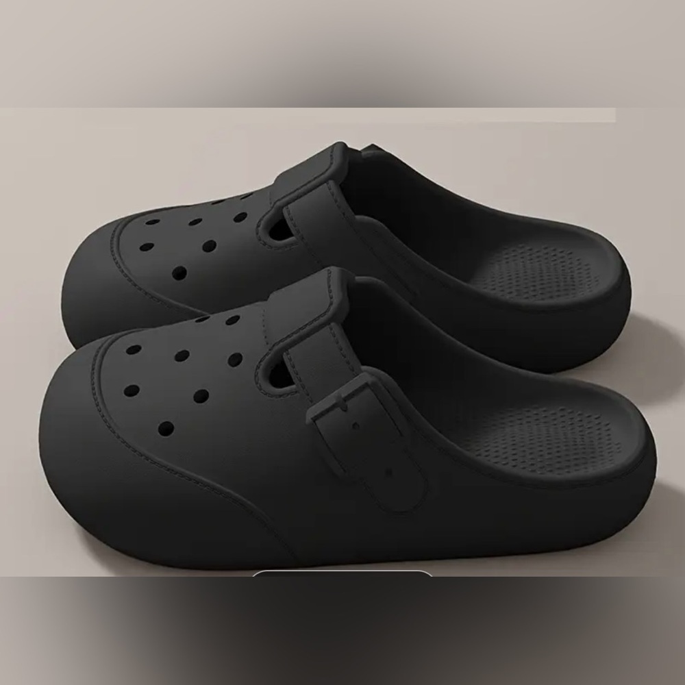 LAST ONE Black Slip-On Clogs - Picture 3 of 4